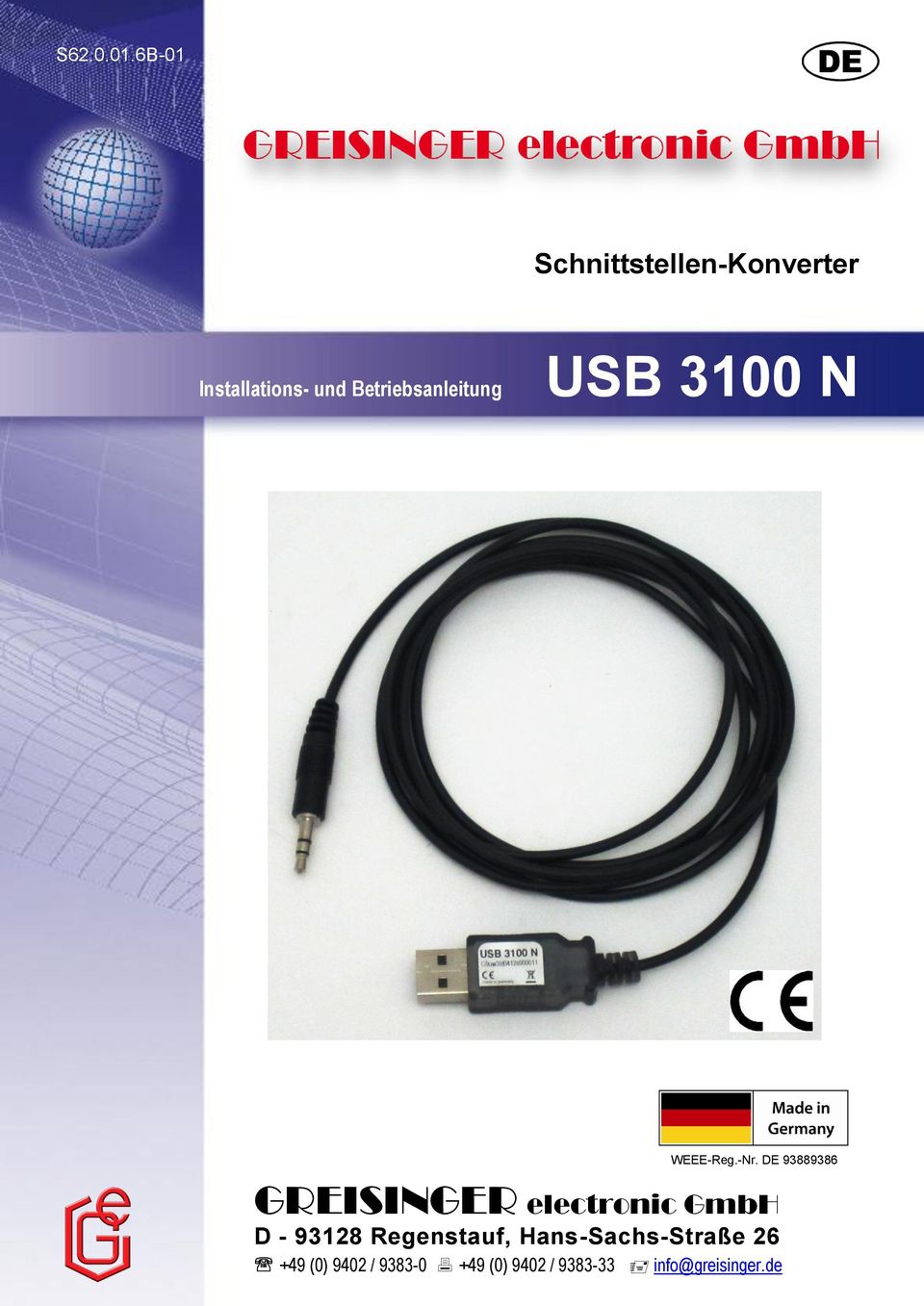 Betriebsanleitung USB 3100 N WEEE-Reg.-Nr.