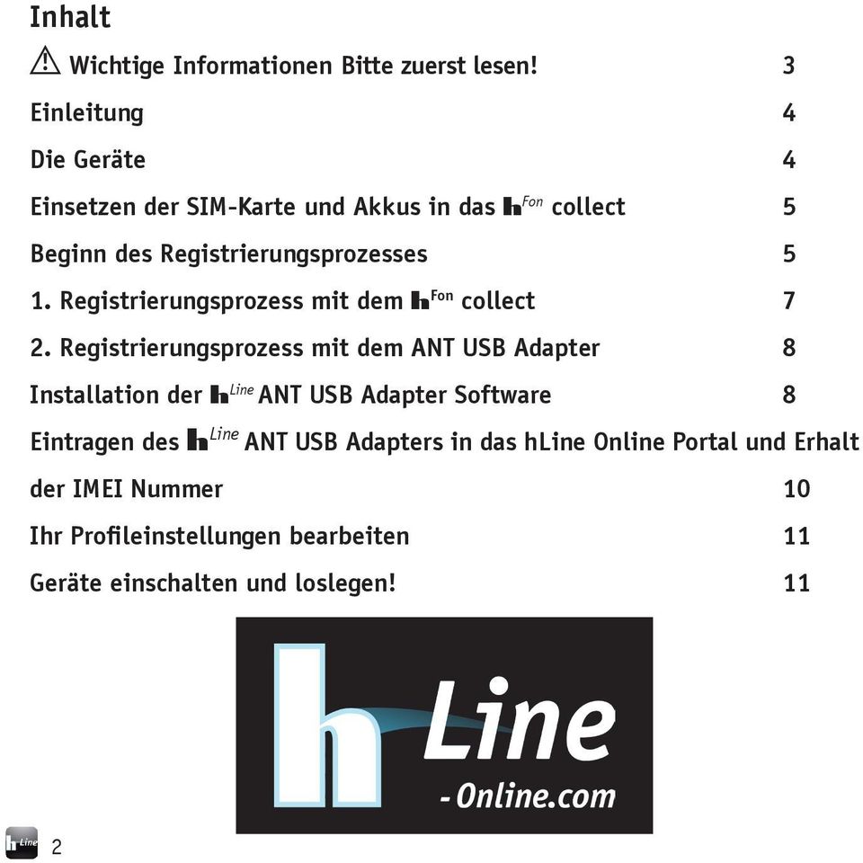 Registrierungsprozess mit dem h Fon collect 7 2.