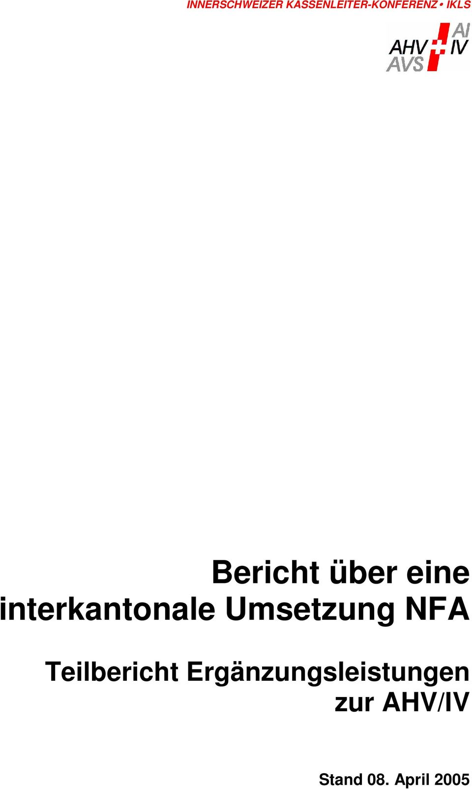Umsetzung NFA Teilbericht