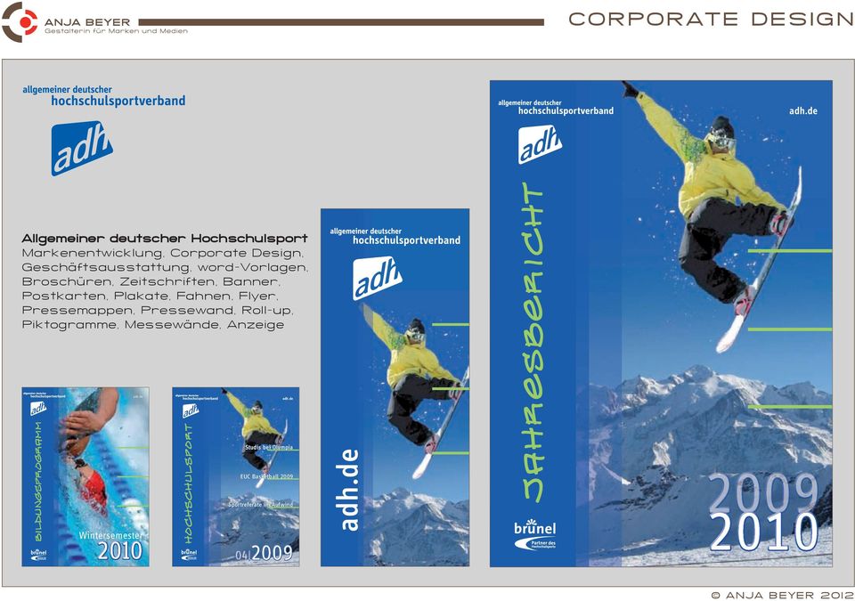 Hochschulsport Markenentwicklung, Corporate Design, Geschäftsausstattung, word-vorlagen,