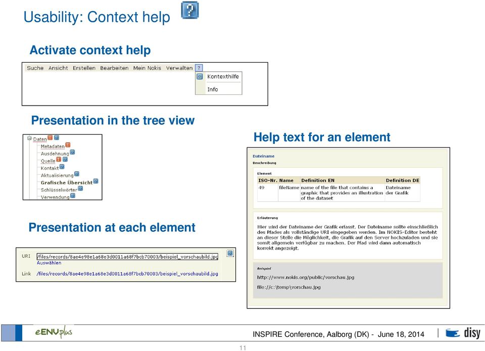 tree view Help text for an