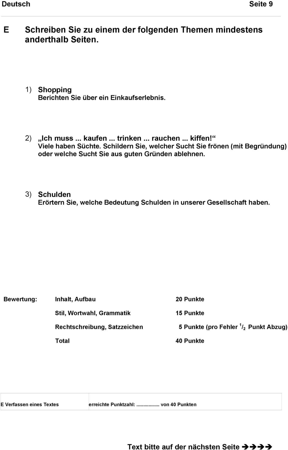 3) Schulden Erörtern Sie, welche Bedeutung Schulden in unserer Gesellschaft haben.