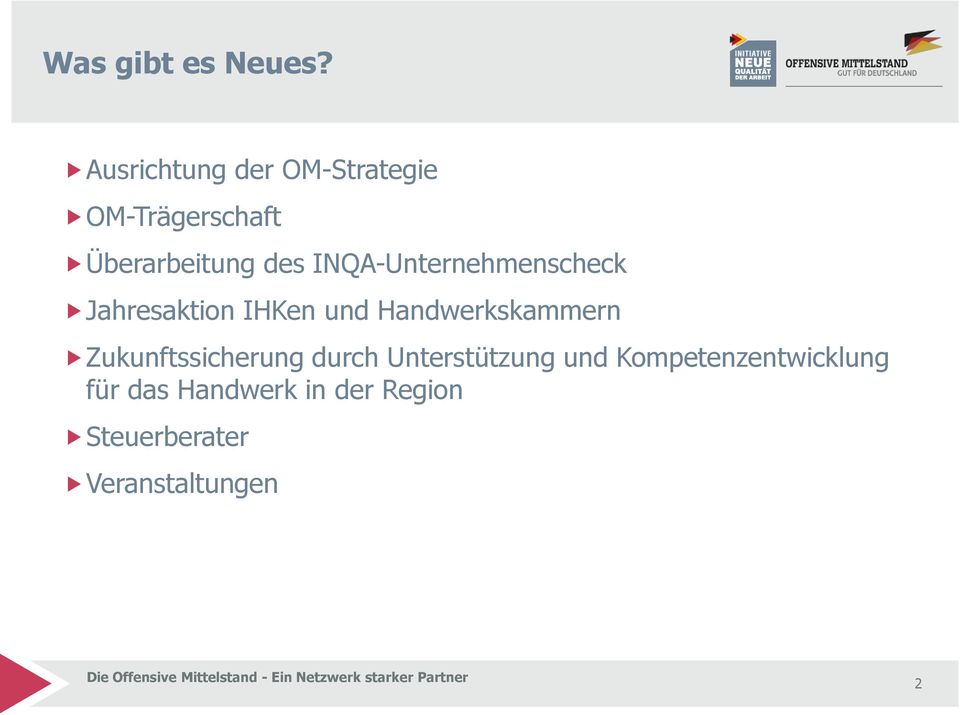 INQA-Unternehmenscheck Jahresaktion IHKen und Handwerkskammern