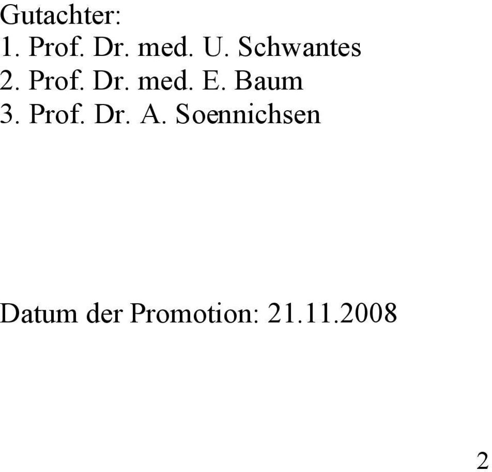 Baum 3. Prof. Dr. A.