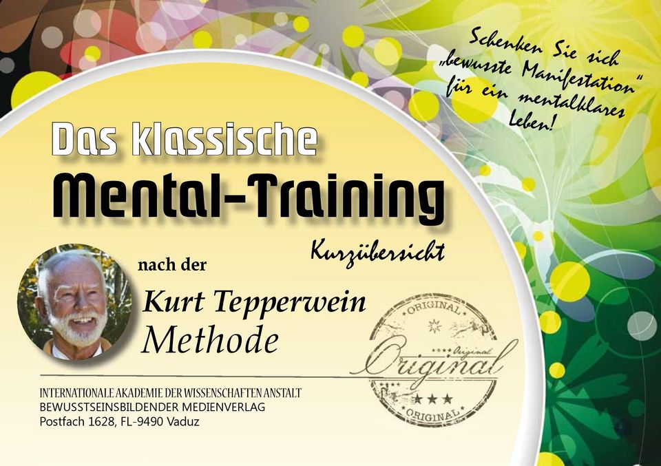 Mental-Training nach er Kurt Tepperwein Methoe INTERNATIONALE