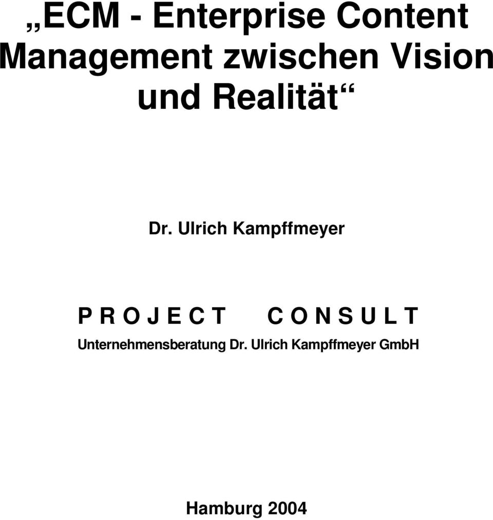 Realität PROJECT