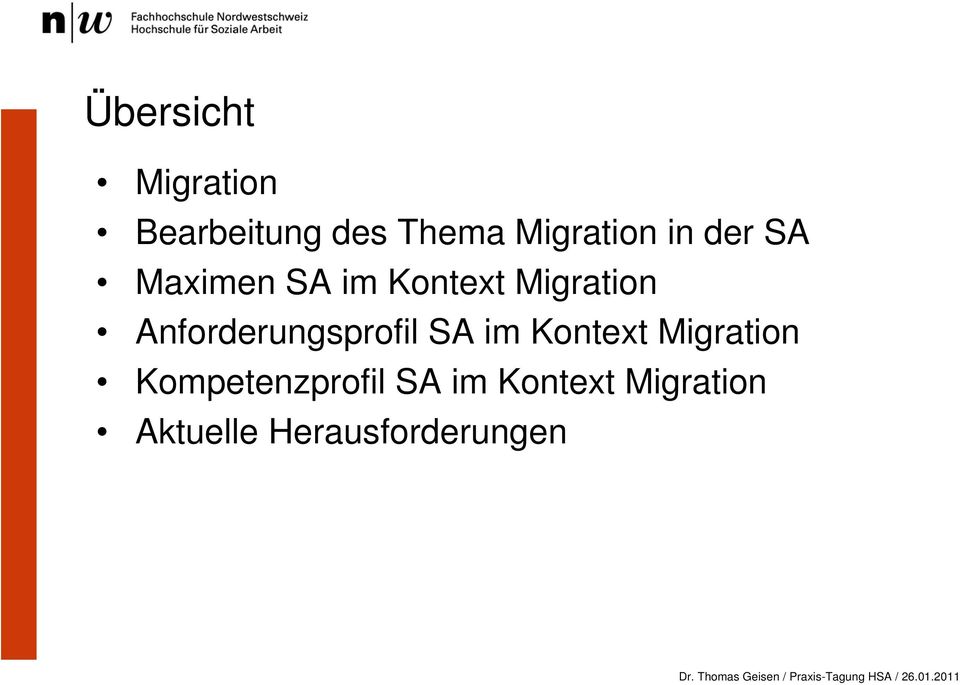 Migration Anforderungsprofil SA im Kontext