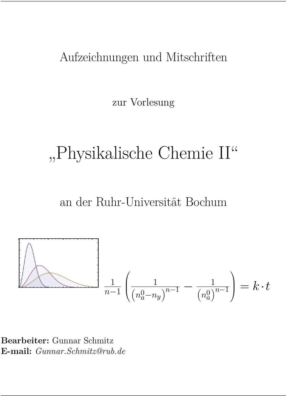 Bochum 1 n 1 1 (n 0 a n y) n 1 1 (n 0 a) n 1 = k t