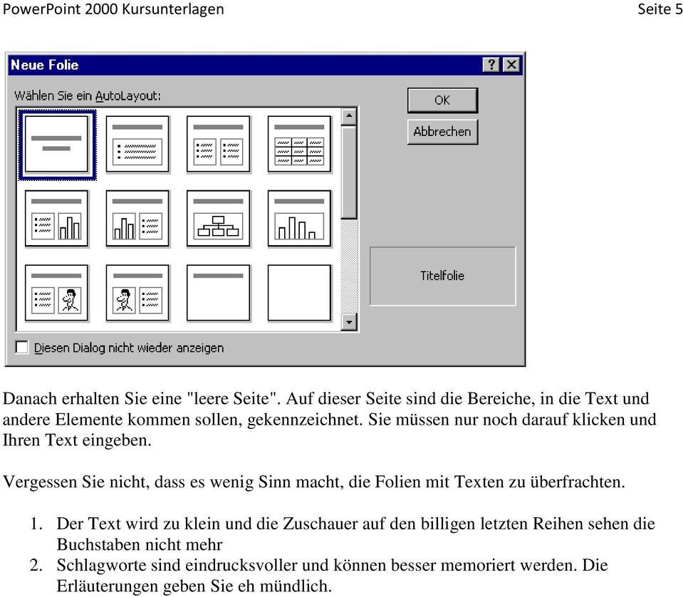 Sie müssen nur noch darauf klicken und Ihren Text eingeben.