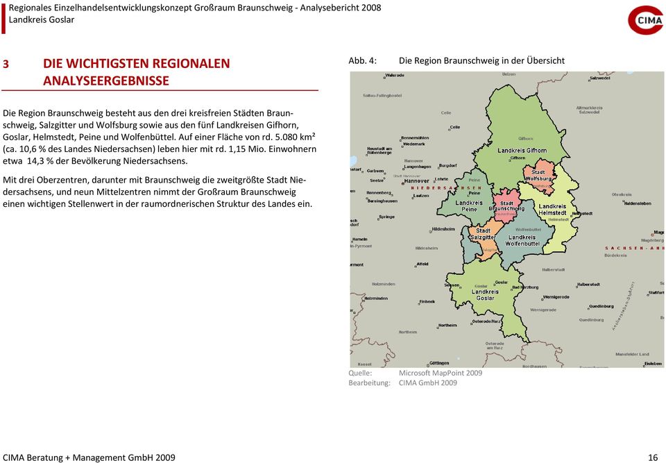 Goslar, Helmstedt, Peine und Wolfenbüttel. Auf einer Fläche von rd. 5.080 km² (ca. 10,6 % des Landes Niedersachsen) leben hier mit rd. 1,15 Mio.