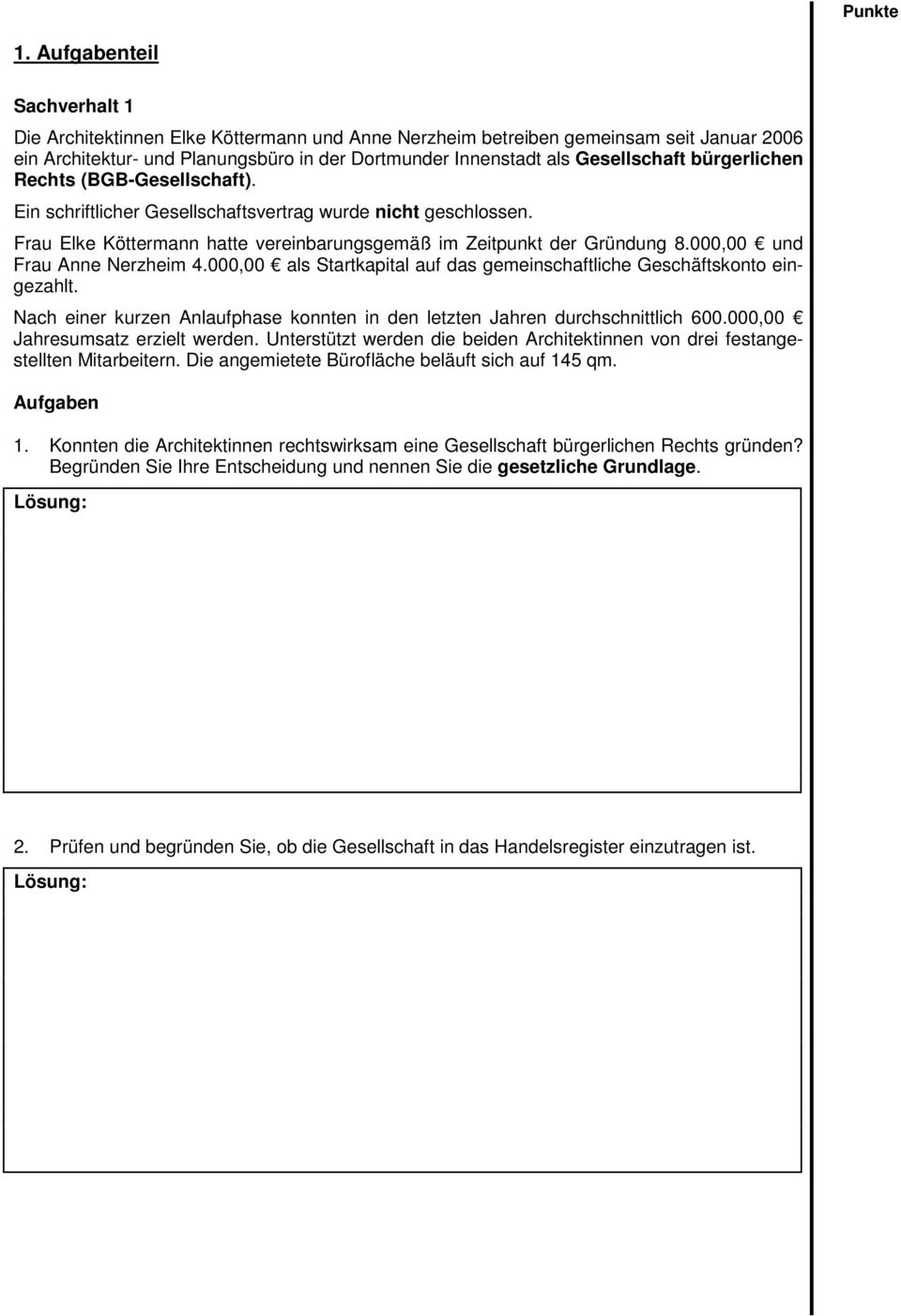 000,00 und Frau Anne Nerzheim 4.000,00 als Startkapital auf das gemeinschaftliche Geschäftskonto eingezahlt. Nach einer kurzen Anlaufphase konnten in den letzten Jahren durchschnittlich 600.