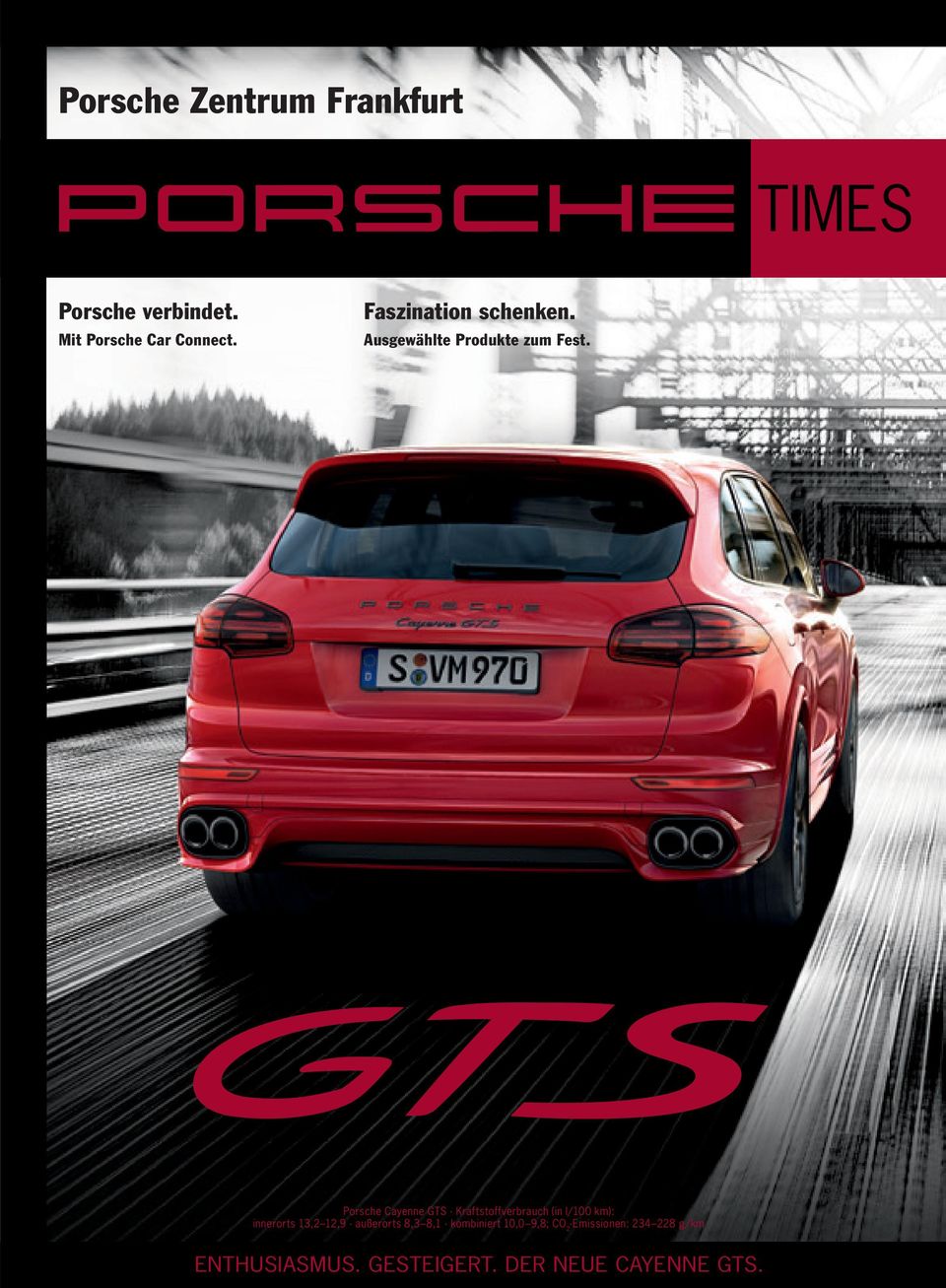 Porsche Cayenne GTS Kraftstoffverbrauch (in l/100 km): innerorts 13,2 12,9