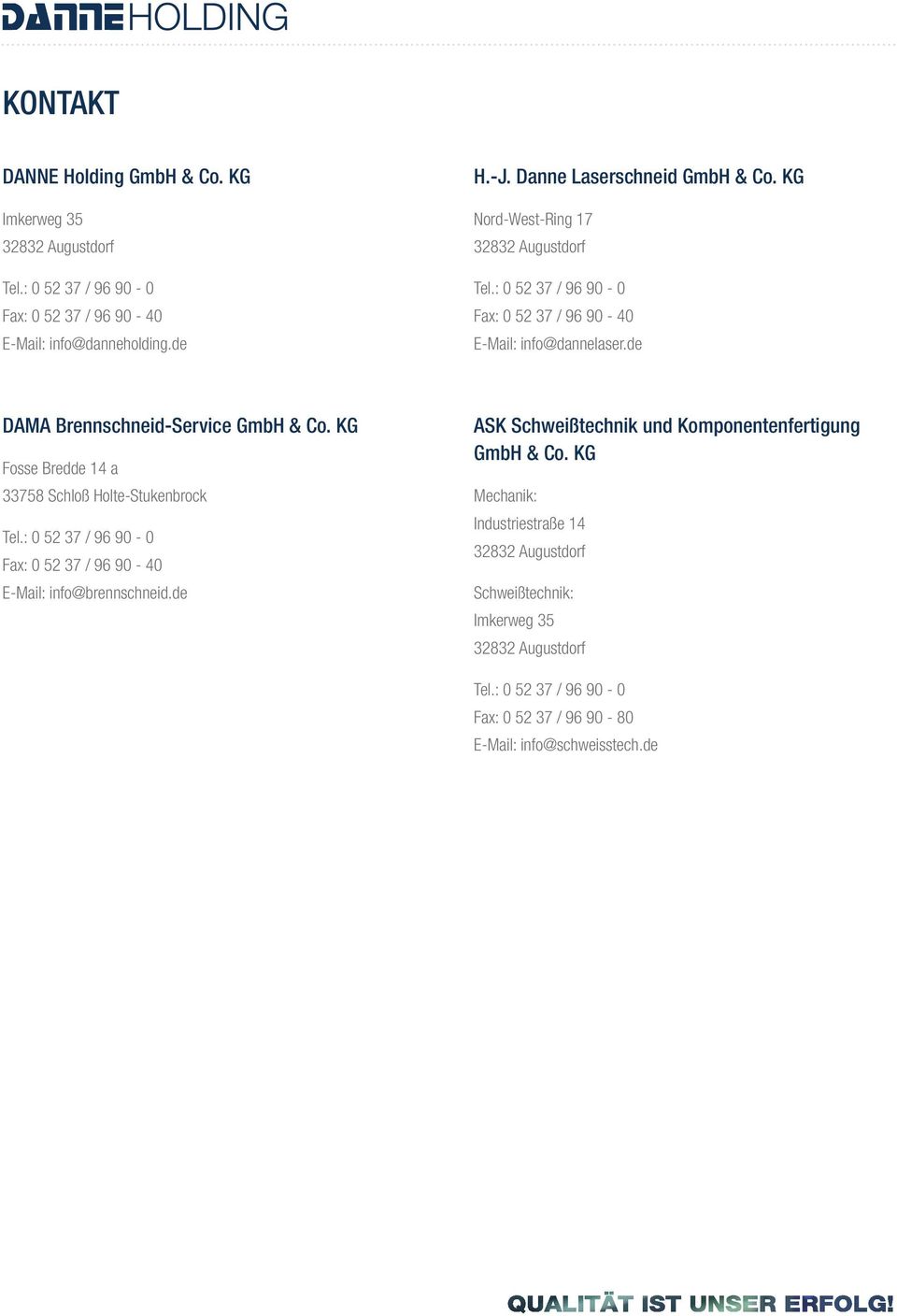 de DAMA Brennschneid-Service GmbH & Co.