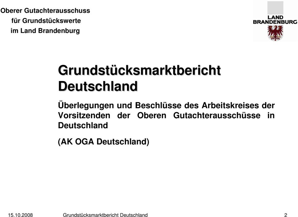 Oberen Gutachterausschüsse in Deutschland (AK OGA