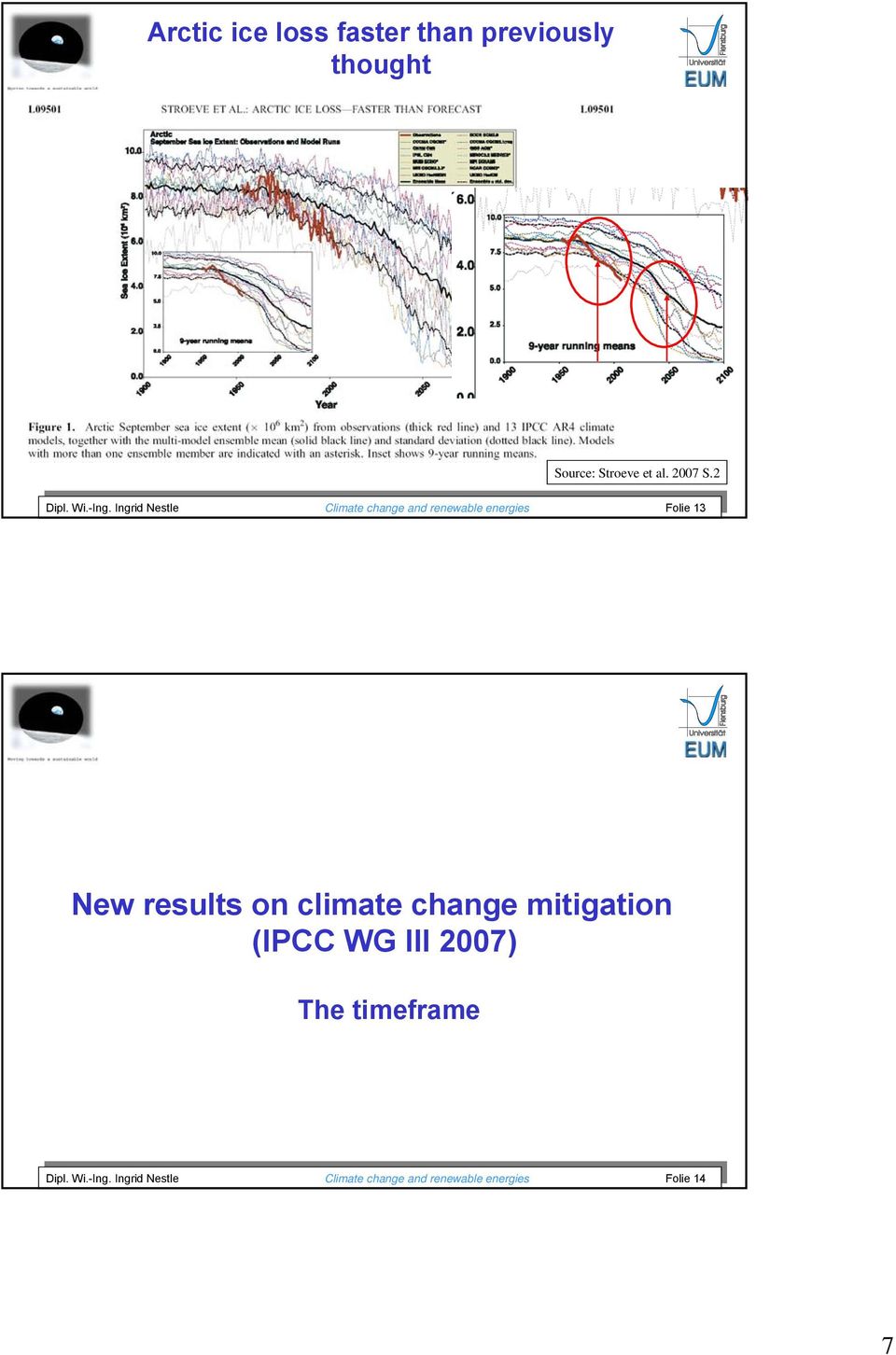 Ingrid Nestle Climate change and renewable energies Folie 13 New results on climate change mitigation (IPCC WG III
