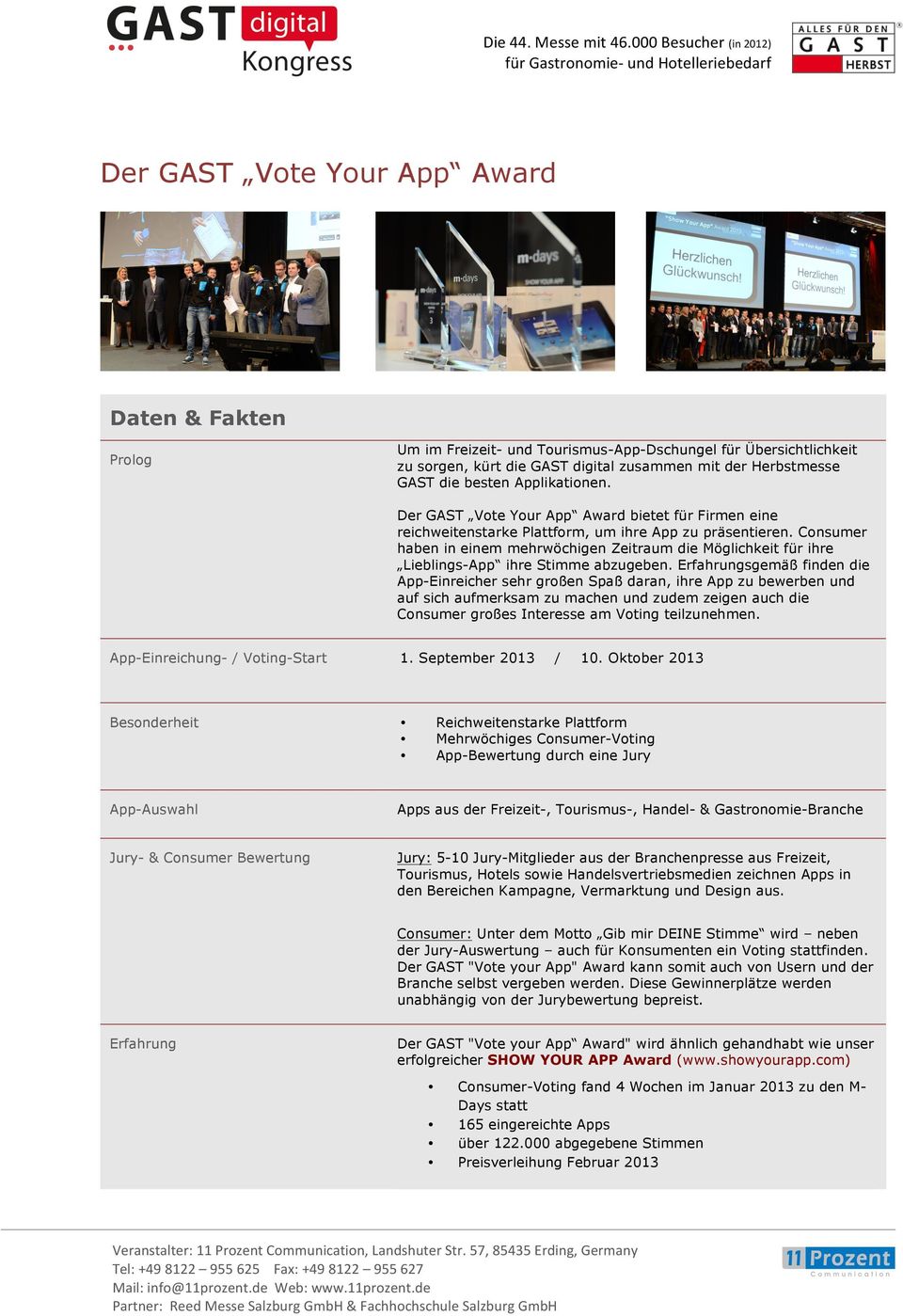 Herbstmesse GAST die besten Applikationen. Der GAST Vote Your App Award bietet für Firmen eine reichweitenstarke Plattform, um ihre App zu präsentieren.