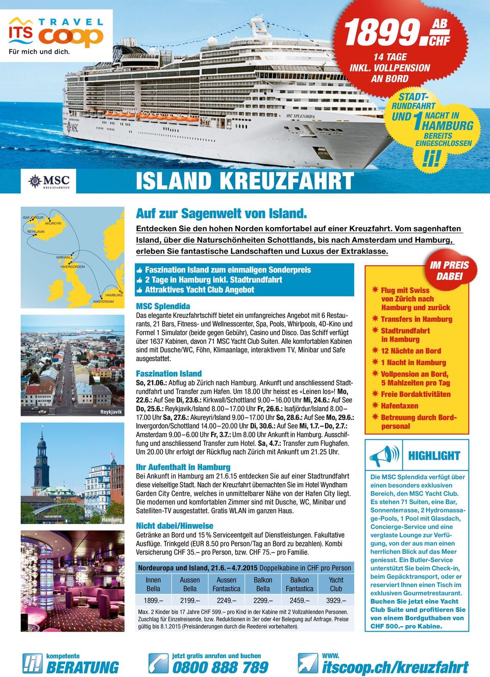 Faszination Island zum einmaligen Sonderpreis 2 Tage in Hamburg inkl.