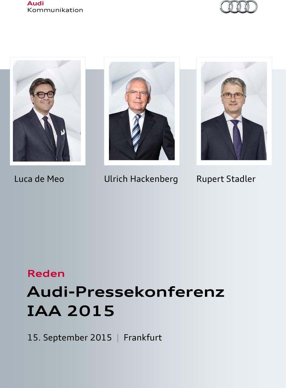 Reden Audi-Pressekonferenz