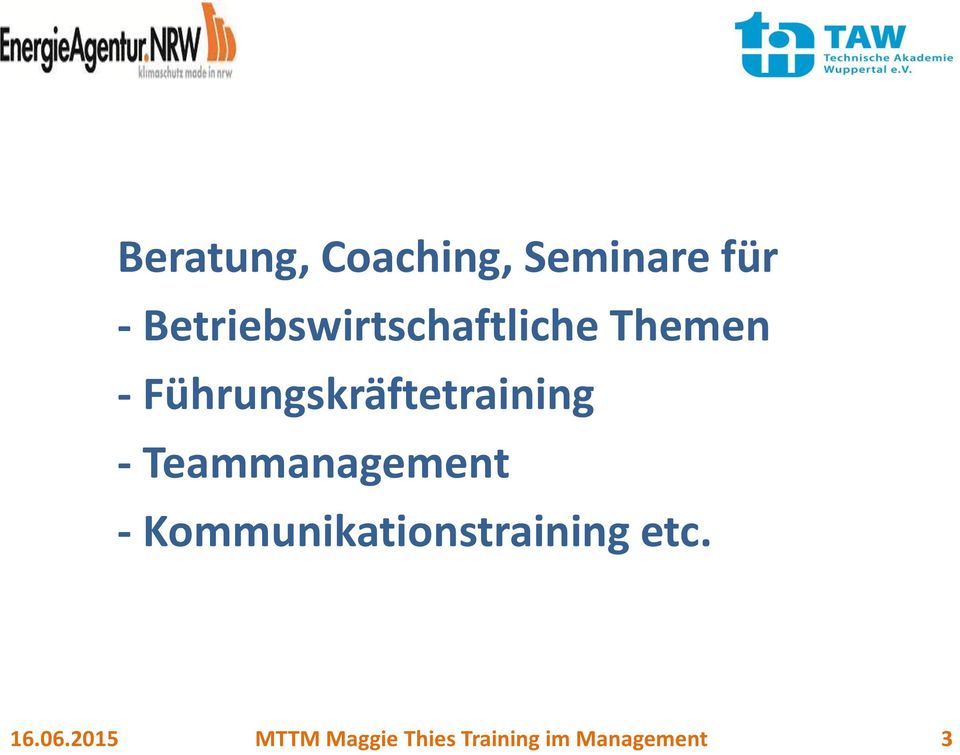 Führungskräftetraining - Teammanagement -
