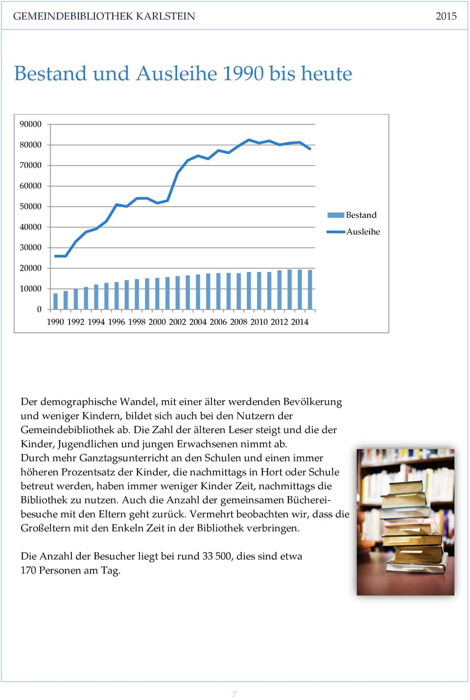 Die Zahl der älteren Leser steigt und die der Kinder, Jugendlichen und jungen Erwachsenen nimmt ab.