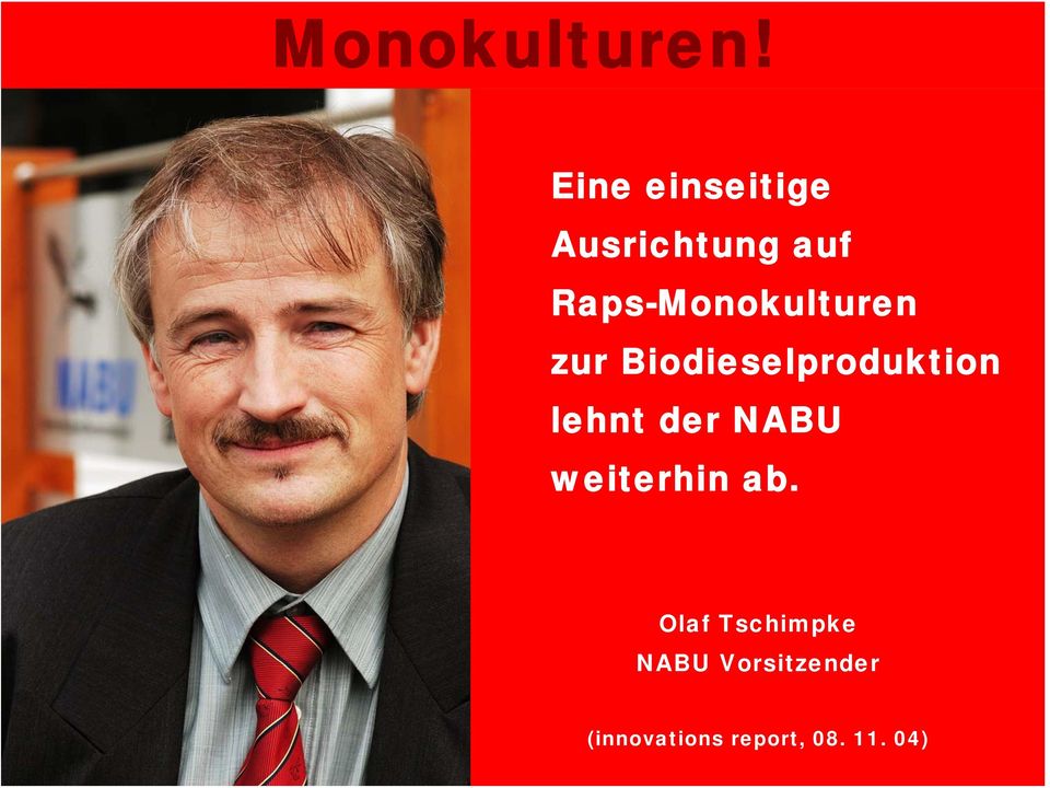 Raps-Monokulturen zur Biodieselproduktion