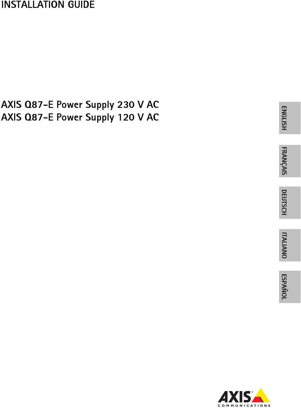 Q87-E Power Supply 120 V AC