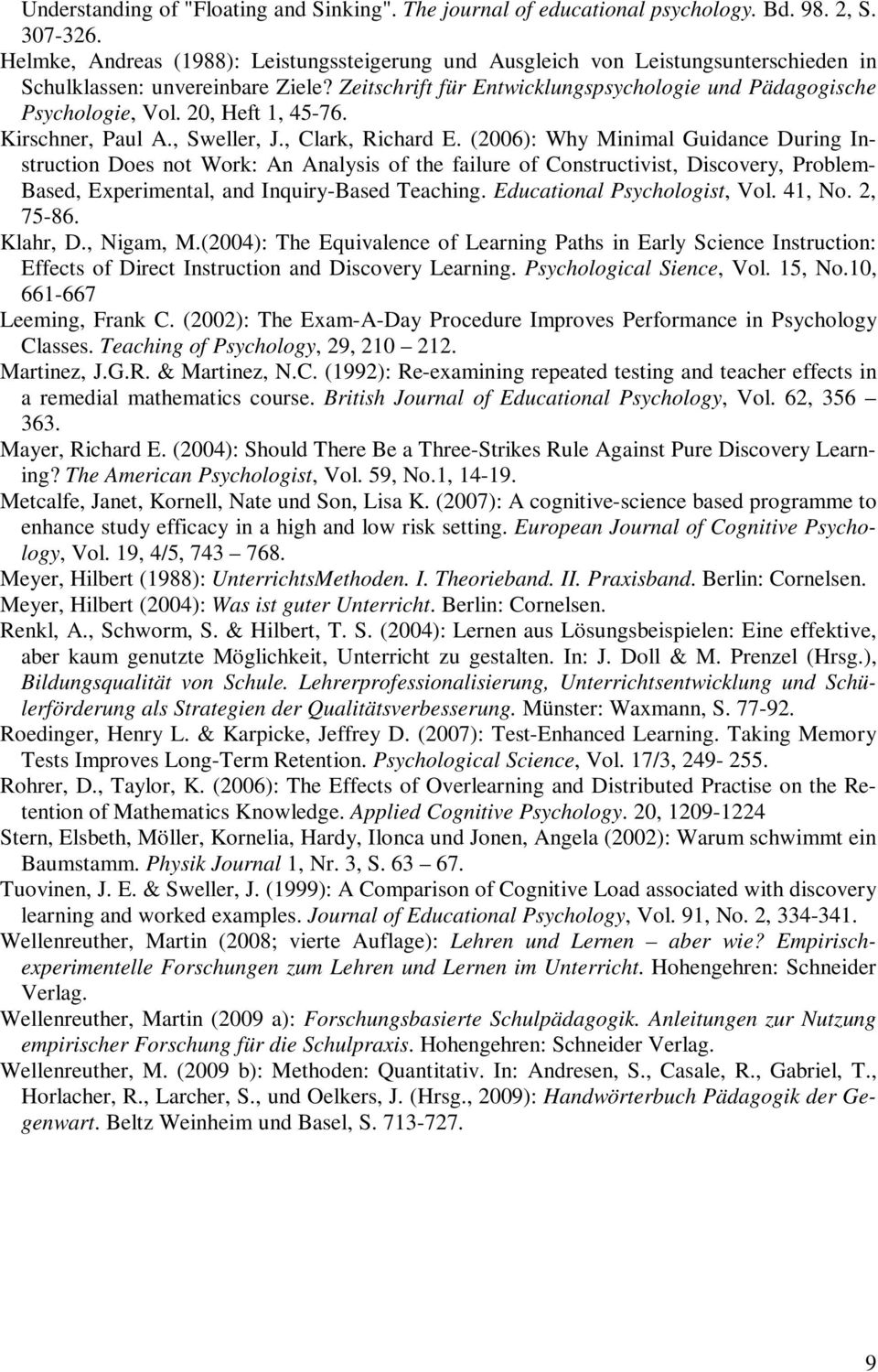 20, Heft 1, 45-76. Kirschner, Paul A., Sweller, J., Clark, Richard E.