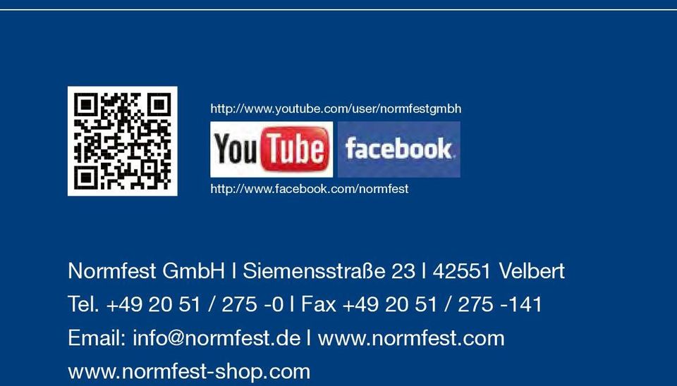 com/normfest Normfest GmbH I Siemensstraße 23 I 42551