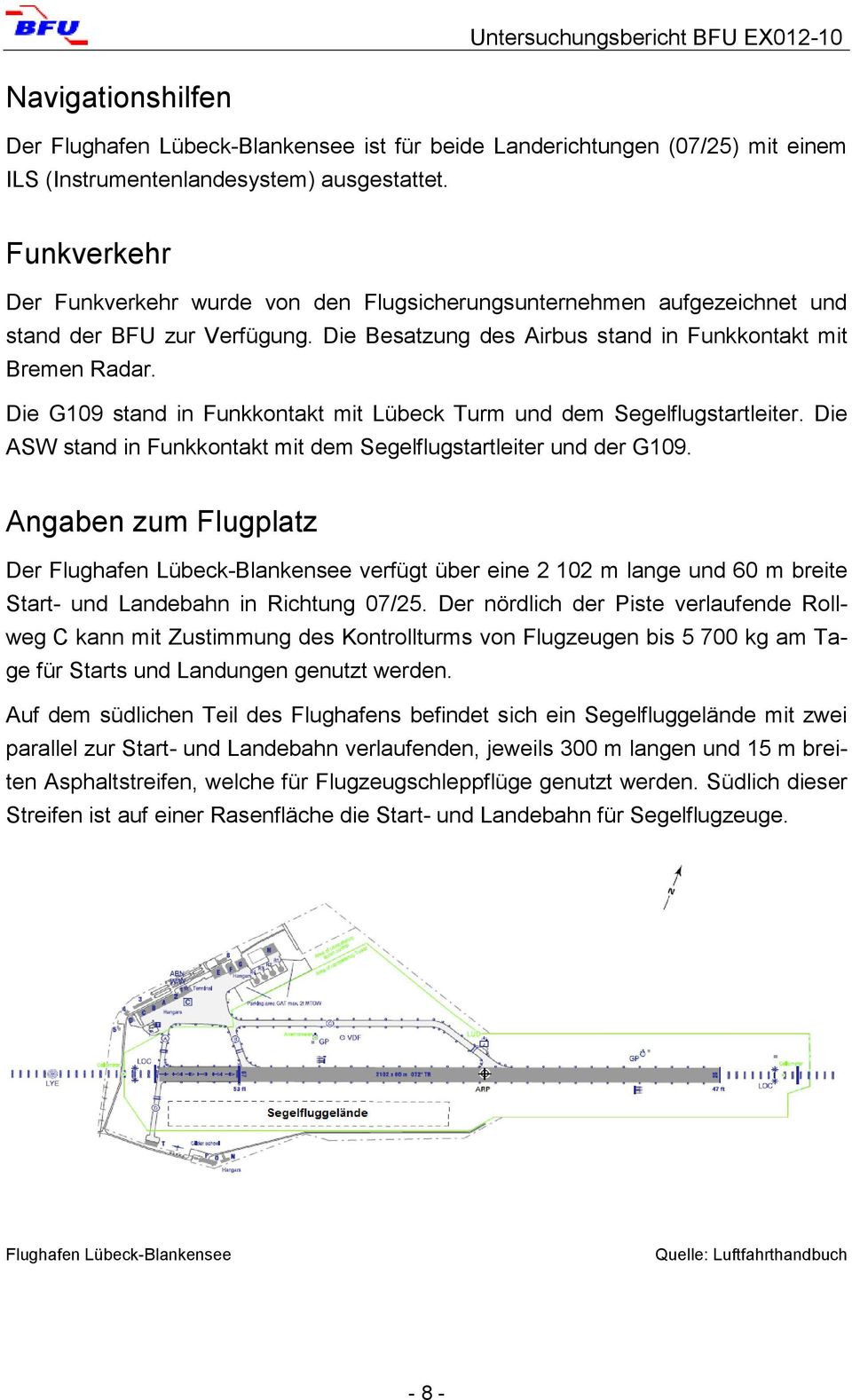Die G109 stand in Funkkontakt mit Lübeck Turm und dem Segelflugstartleiter. Die ASW stand in Funkkontakt mit dem Segelflugstartleiter und der G109.