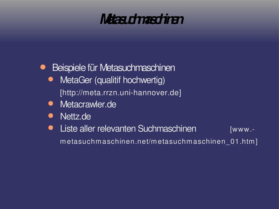 de] Metacrawler.de Nettz.