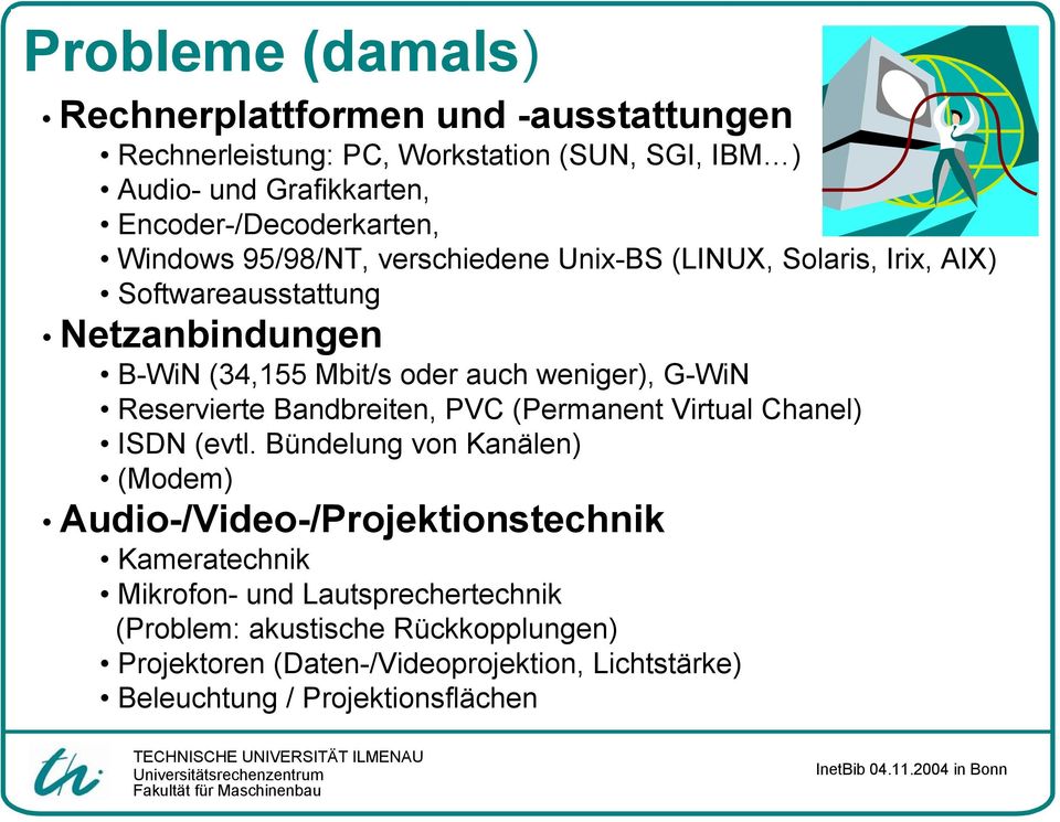 oder auch weniger), G-WiN Reservierte Bandbreiten, PVC (Permanent Virtual Chanel) ISDN (evtl.