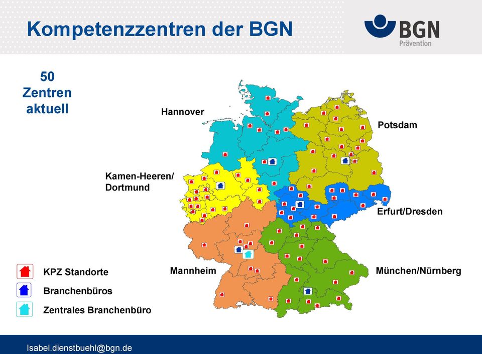 Erfurt/Dresden KPZ Standorte Branchenbüros