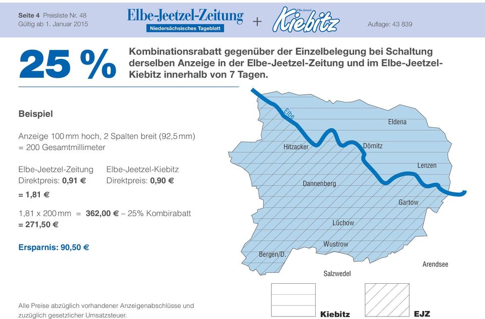 Elbe-Jeetzel-Zeitung und im Elbe-Jeetzelinnerhalb von 7 Tagen.