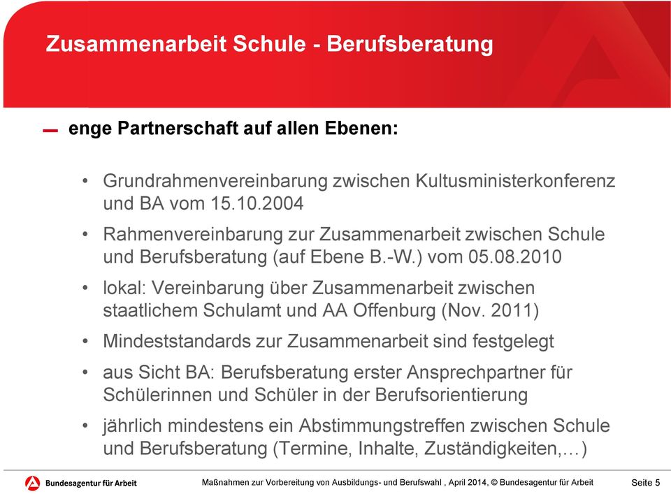 2010 lokal: Vereinbarung über Zusammenarbeit zwischen staatlichem Schulamt und AA Offenburg (Nov.
