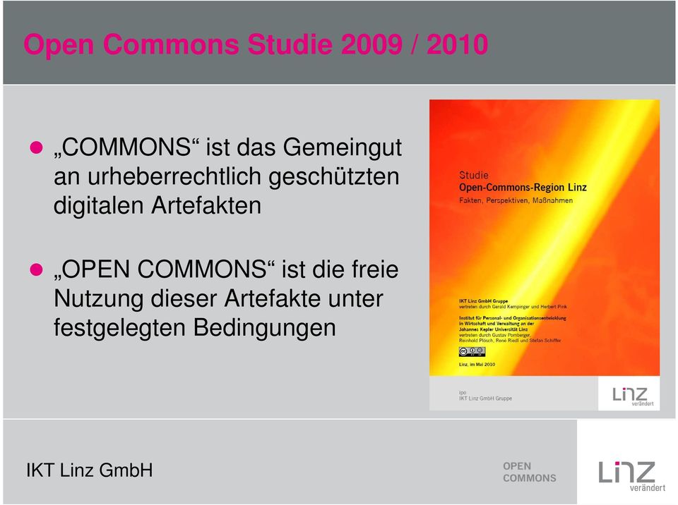 digitalen Artefakten OPEN COMMONS ist die freie