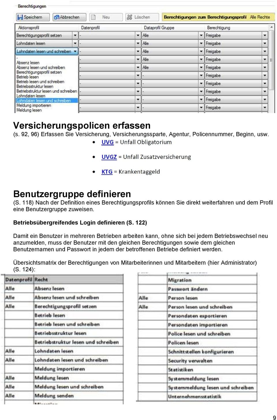 122) Damit ein Benutzer in mehreren Betrieben arbeiten kann, ohne sich bei jedem Betriebswechsel neu anzumelden, muss der Benutzer mit den gleichen Berechtigungen sowie dem