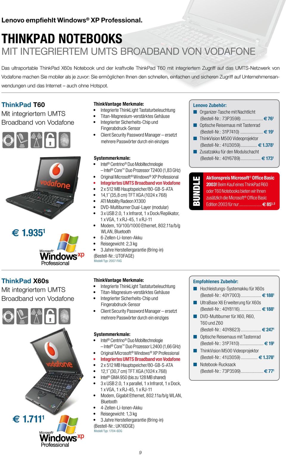 ThinkPad T60 Mit integriertem UMTS Broadband von Vodafone 1.