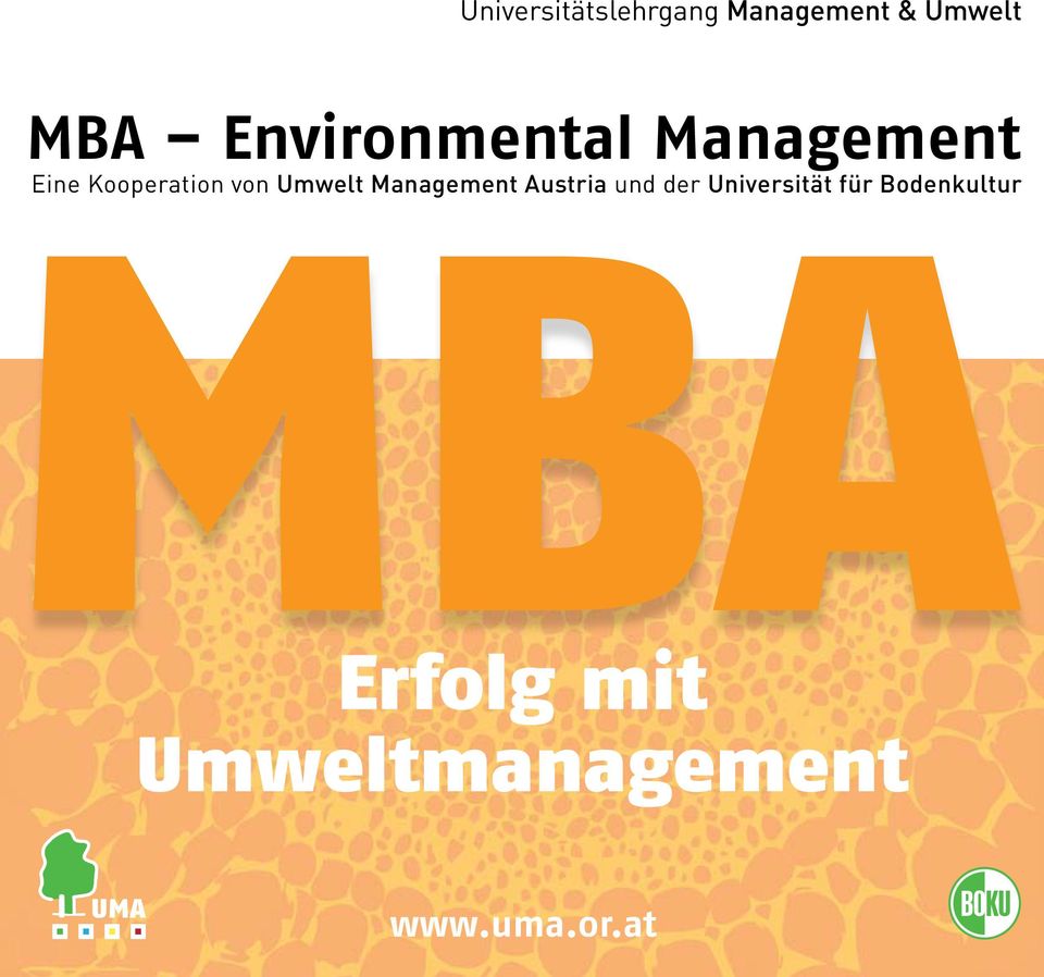 Umwelt Management Austria und der Universität