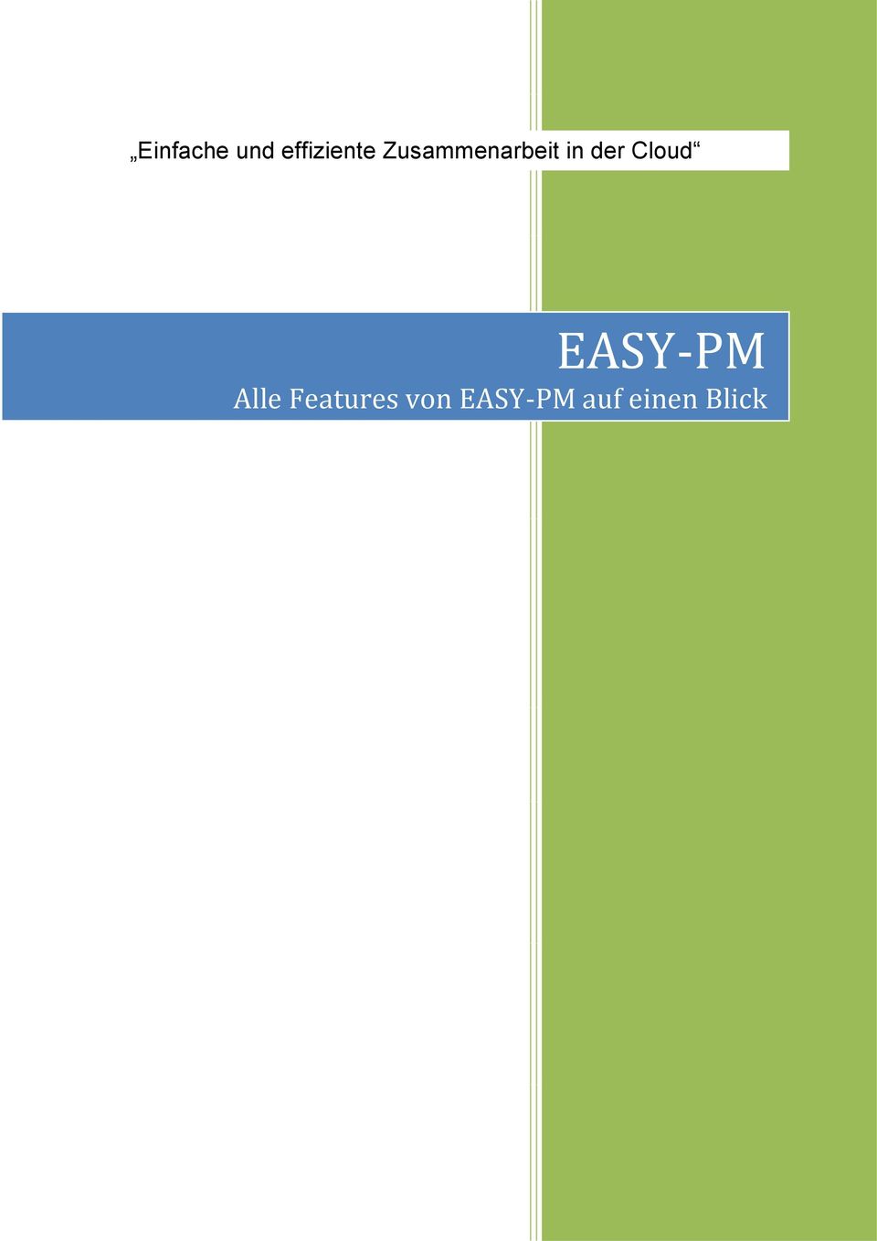 Cloud EASY-PM Alle