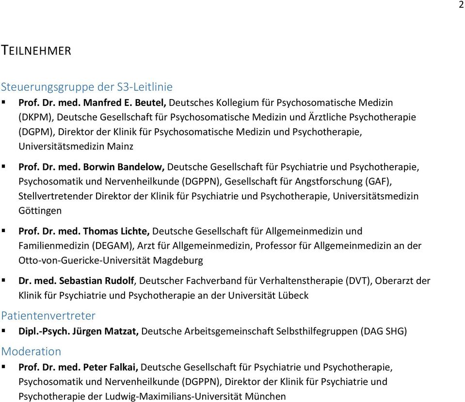 Medizin und Psychotherapie, Universitätsmedizin Mainz Prof. Dr. med.