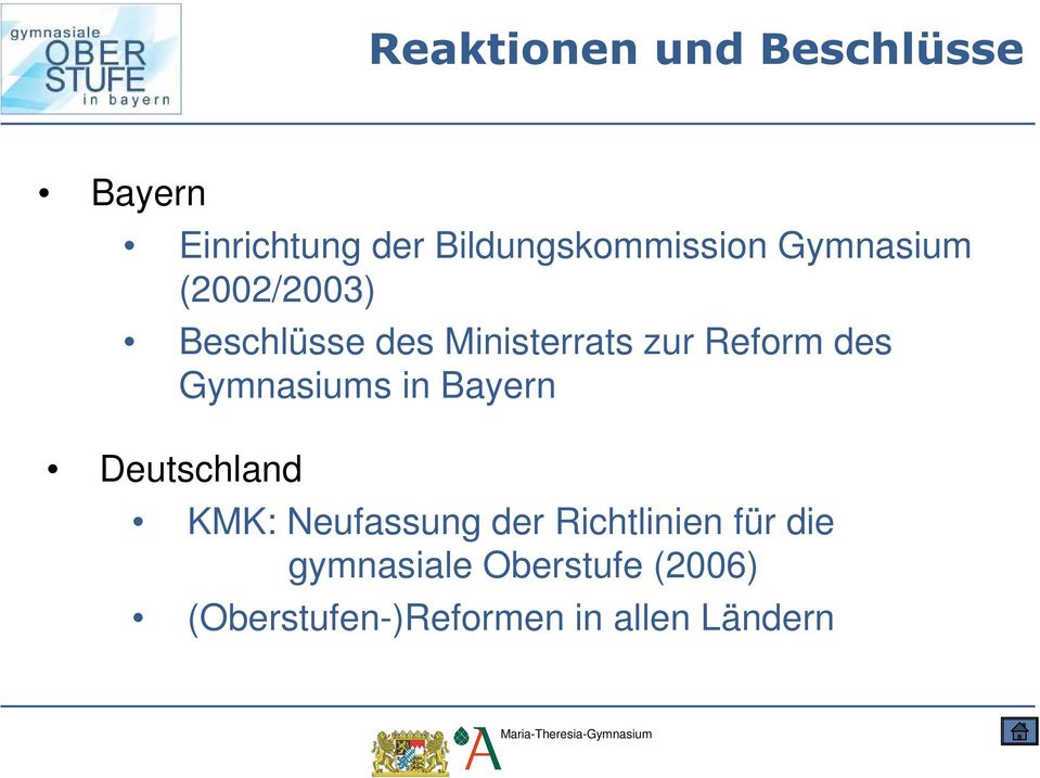 Gymnasiums in Bayern Deutschland KMK: Neufassung der Richtlinien