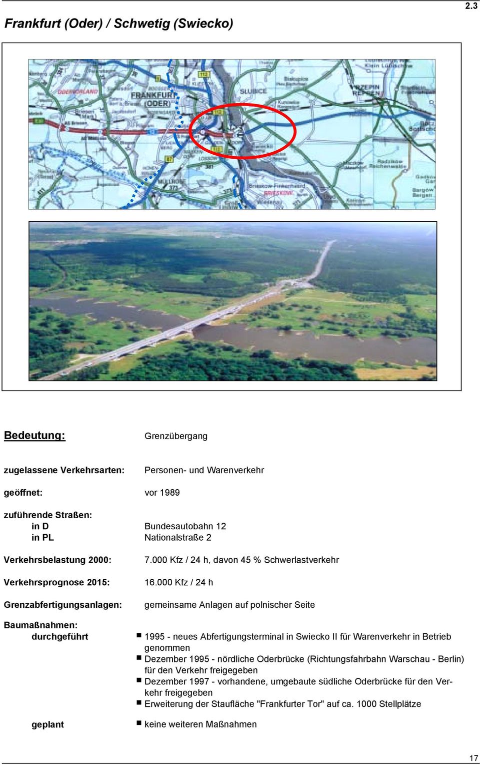 Verkehrsprognose 2015: Grenzabfertigungsanlagen: Baumaßnahmen: durchgeführt geplant 7.000 Kfz / 24 h, davon 45 % Schwerlastverkehr 16.