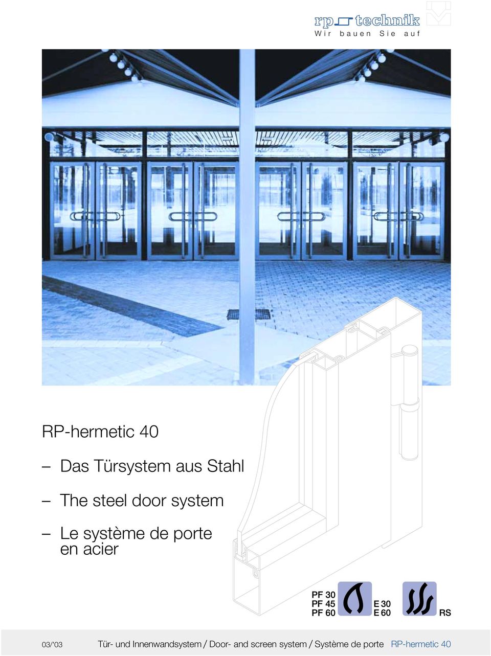 acier 03/ 03 Tür- und Innenwandsystem /