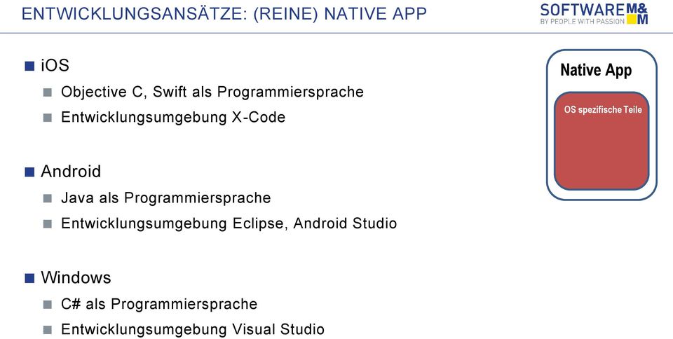 Teile Android Java als Programmiersprache Entwicklungsumgebung Eclipse,