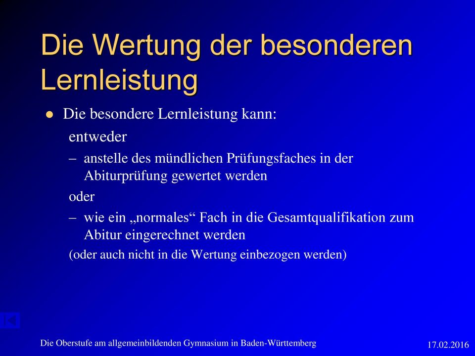 gewertet werden oder wie ein normales Fach in die Gesamtqualifikation zum