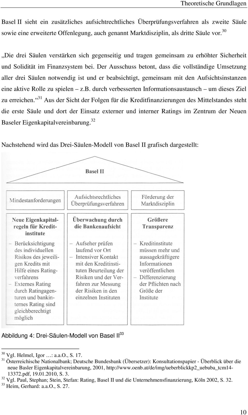 Der Ausschuss betont, dass die vollständige Umsetzung aller drei Säulen notwendig ist und er beabsichtigt, gemeinsam mit den Aufsichtsinstanzen eine aktive Rolle zu spielen z.b. durch verbesserten Informationsaustausch um dieses Ziel zu erreichen.