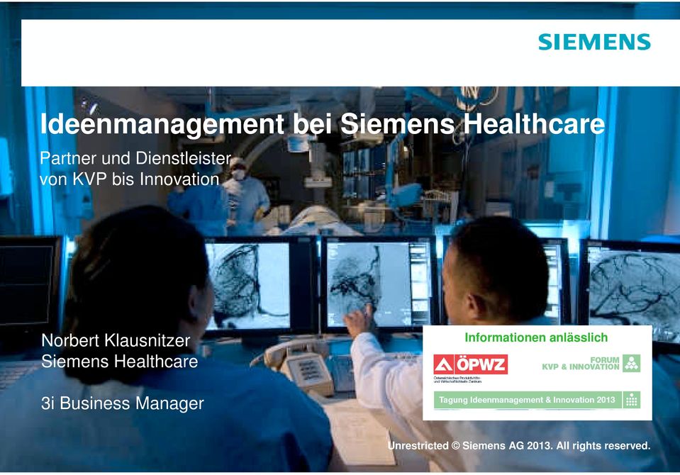 Innovation Norbert Siemens Healthcare