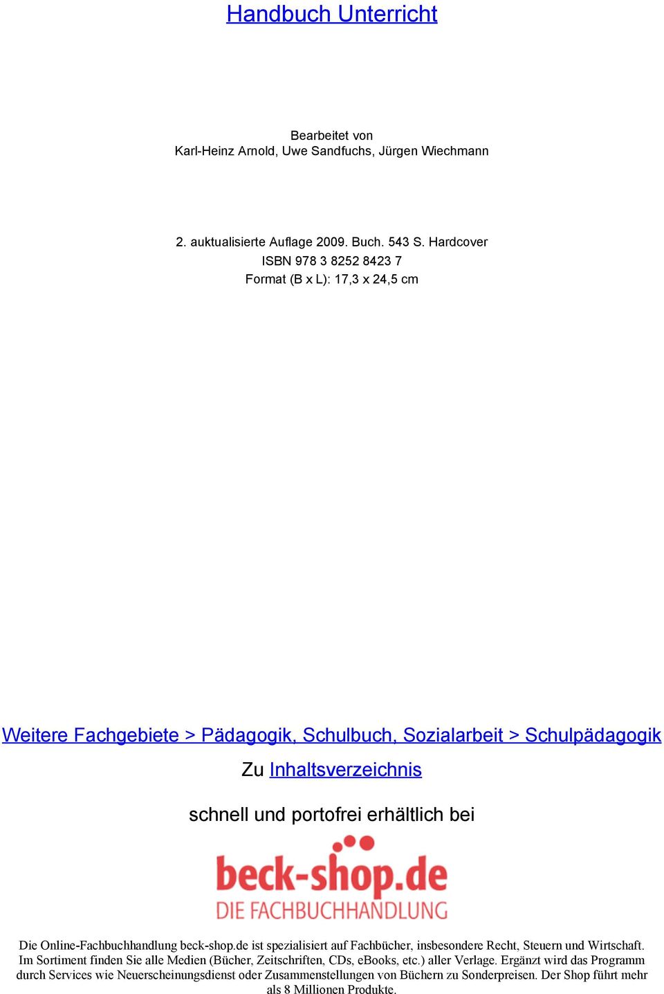 portofrei erhältlich bei Die Online-Fachbuchhandlung beck-shop.de ist spezialisiert auf Fachbücher, insbesondere Recht, Steuern und Wirtschaft.