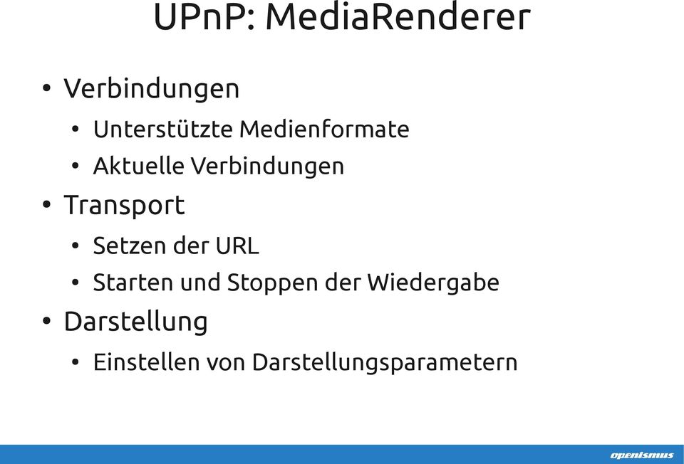 Setzen der URL Starten und Stoppen der