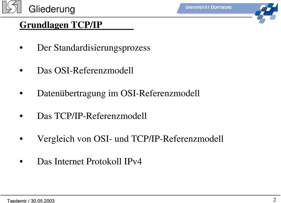 Datenübertragung im OSI-Referenzmodell Das